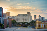 Fototapeta Miasto - Belo Horizonte downtown skyline at sunset