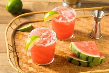 Wall Mural - Boozy Refreshing Watermelon Margarita