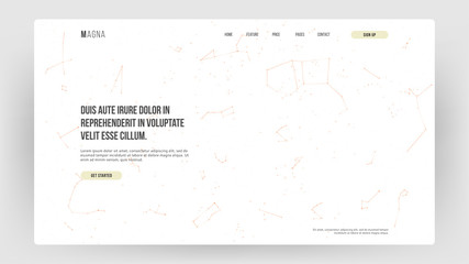 Abstract homepage illustration. Outline geometric ornament. Monochrome creative stylish texture. Eps10 vector.