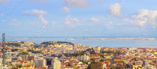 Panoramic aerial view Lisbo...