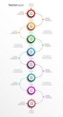 Business vector  infographic design template  with 8 options, parts, steps or processes 