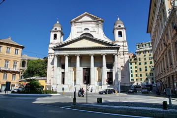 Basilica della Santissima Annunziata del Vastato of Genoa, Italy.