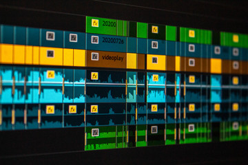 Wall Mural - Video Editing Timeline Premiere Pro Color Label