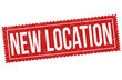 New location sign or stamp