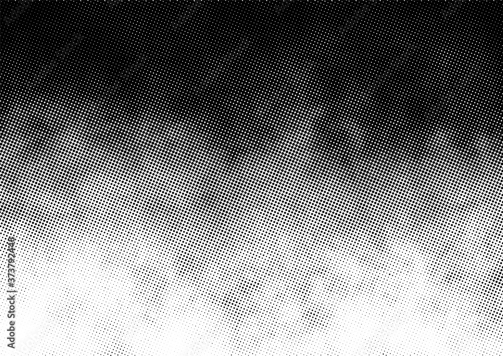 Gradient halftone vector texture overlay. Monochrome abstract splattered background. - obrazy, fototapety, plakaty 