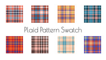 Classic Tartan Plaid Seamless Pattern Vector Set