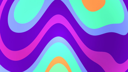 Wall Mural - abstract fluid bold wave curve shapes colorful gradient background