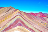 Fototapeta Tęcza - Rainbow Mountain in the Cusco region Peru.
