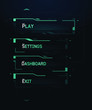 © erodygin - Futuristic FUI Game Menu Buttons Set Template