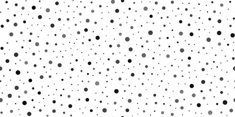 Seamless pattern with random black dots on white background. Vector.