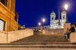 The Spanish steps in Rome at night, Italy