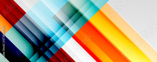 Cuadros en Lienzo Geometric abstract backgrounds with shadow lines, modern forms, rectangles, squares and fluid gradients