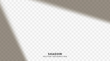 Shadow overlay. Effect light transparent shadow. Realistic creating reflective effect illusions. Overlay for adding scene lighting to your images. Vector illustration.