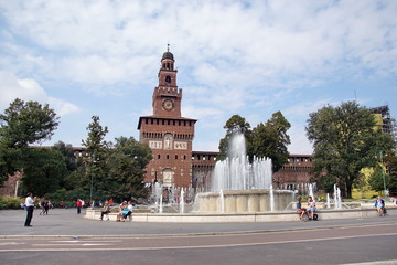 Wall Mural - castello sforzesco (sforza castle) in milan, lombardy, italy