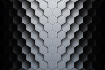 Abstract hexagon shapes background with shadows