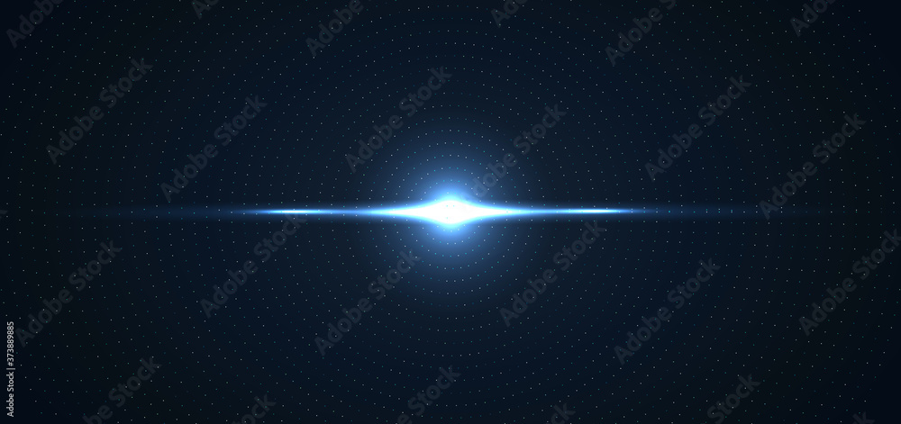 Abstract technology futuristic digital concept lighting effect glowing particles dots elements circle on dark blue background - obrazy, fototapety, plakaty 