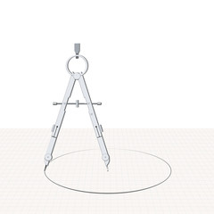 Compass is a geometric tool for drawing circles.