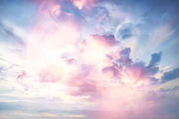 Wall Mural - heavenly clouds background / abstract beautiful background of bright clouds in the sky