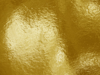 Canvas Print - Gold foil background with highlights and uneven texture