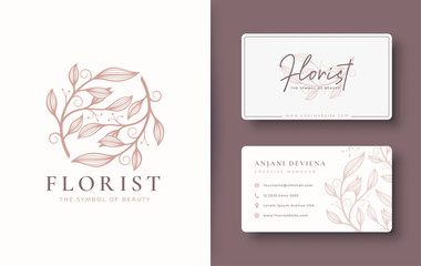 abstract floral logo design