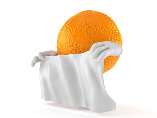 Sticker - Orange character holding white sheet