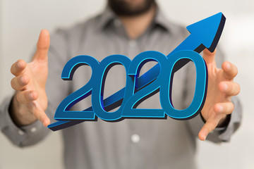 the 2020 business year up goals and success illustration