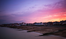 Sunset At Felixstowe, Suffolk, UK.