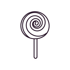 Sticker - sweet candy free form line style icon vector design