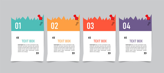 Poster - Text box design with note papers.	
