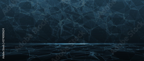 Cuadros en Lienzo Technology data background, idea of global business solution