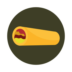 Sticker - mexican burrito food culture menu restaurant block and flat icon