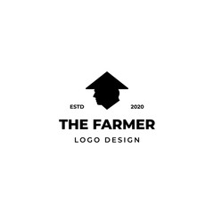 Wall Mural - Farmer logo retro vintage design vector illustration