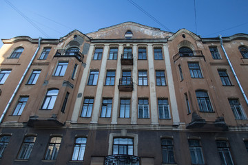 Wall Mural - Facade of vintage classical building in Saint Petersburg