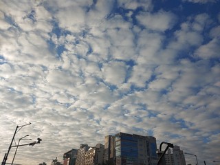 clouds over the city