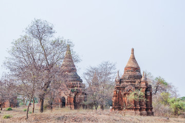 Beautiful ancient Buddhist temples and pagodas Bagan Myanmar Burma