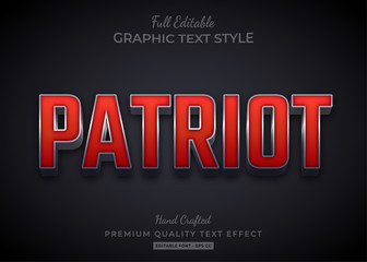 Wall Mural - Patriot Heroes 3D Text Style Effect