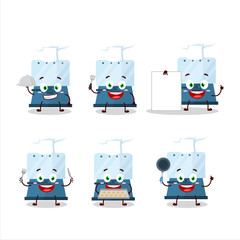 Canvas Print - Cartoon character of automatic espresso coffee with various chef emoticons