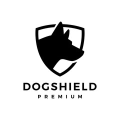 Wall Mural - dog shield k9 logo vector icon illustration