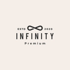 Poster - mobius infinity hipster vintage logo vector icon illustration