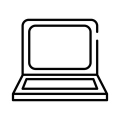 Sticker - laptop computer portable device line style icon