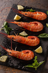 Poster - Shrimps. Fresh prawns