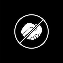 Poster - No handshake icon isolated on dark background