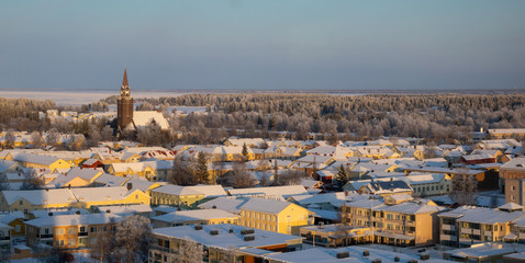 Poster - The town of Raahe in winter time