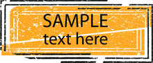 Title Box With Place For Text  . Grunge Banner . Vector Design .