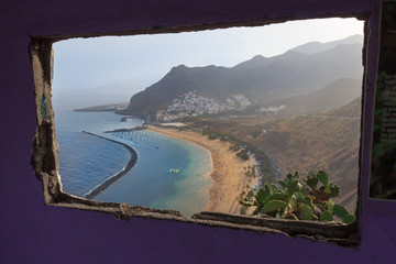 Wall Mural - View of Playa de Las Teresitas beach in Tenerife