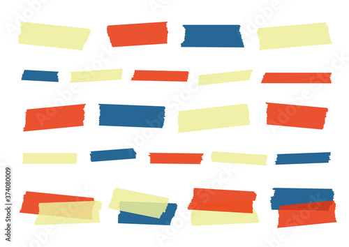 夏 レトロ お祭り 可愛い ポップ マスキングテープ ベクター 素材 Vector De Stock Adobe Stock