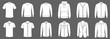 Male clothes types. Clothes set. Vector illustration