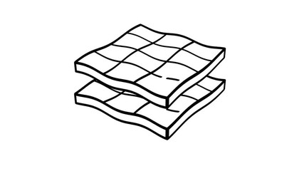 3d seismic layers line icon on the Alpha Channel
