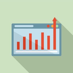 Canvas Print - Graph chart mission icon. Flat illustration of graph chart mission vector icon for web design