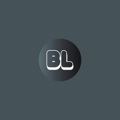 B L letter logo element design with vector graphic